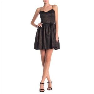 Love...Ady Metallic Woven Fit & Flare Dress